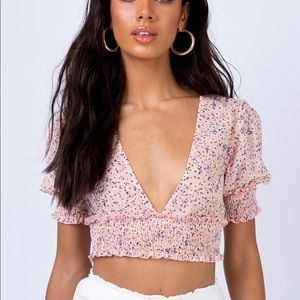 Princess Polly Pink Tullius Crop Top